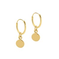 Juulry Damen Ohrringe mit einem Kreis 18mm PH-011 G