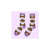 Coucou Suzette Unisex Socken transparent Dackel 35-44