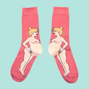 Coucou Suzette Unisex Socken Babybauch rosa 35-44