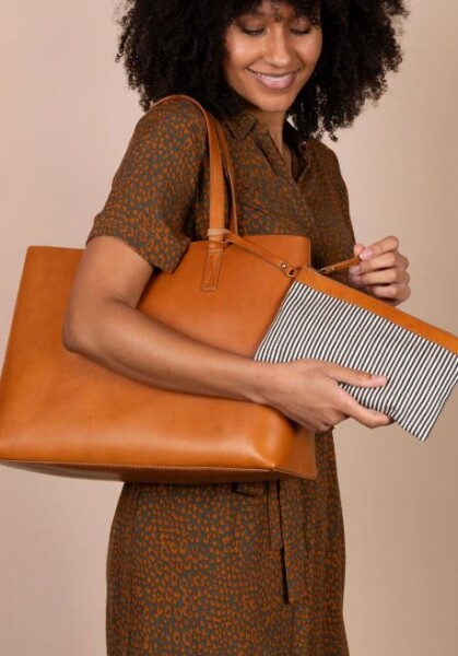 O My Bag Handtasche Sam Shopper Cognac Classic Leather