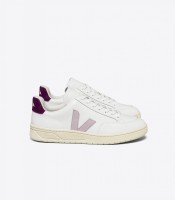 Veja Damen Schuhe V-12 LEATHER EXTRA WHITE PARME MAGENTA