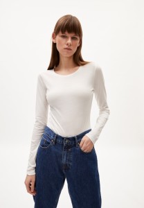 Armedangels Damen Lonngsleeve Enriccaa soft off white
