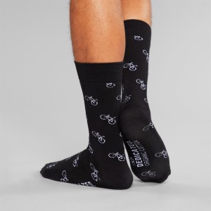 Dedicated Unisex Socken Sigtuna Bike Pattern black