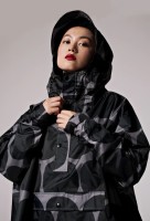 Rainkiss Regenponcho Regenjacke black polka unisize