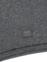 KnowledgeCotton Schal Wolle aus Rippstrick 4210007 Dark Grey Melange