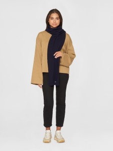 KnowledgeCotton Schal Wolle aus Rippstrick 4210007 Total Eclipse