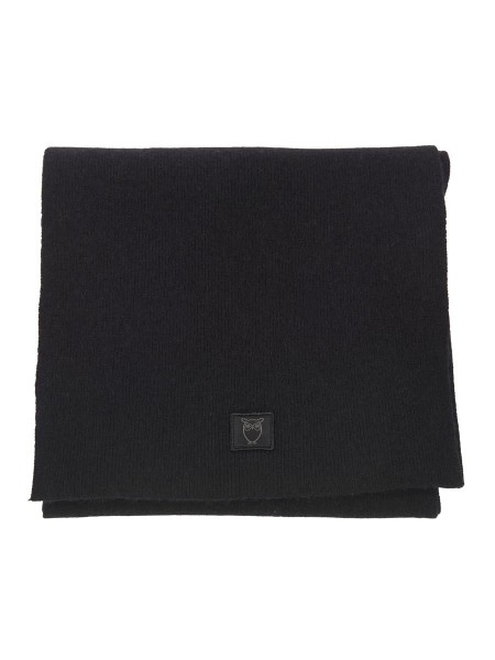 KnowledgeCotton Schal Wolle aus Rippstrick 4210007 Black jet