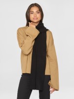 KnowledgeCotton Schal Wolle aus Rippstrick 4210007 Black jet
