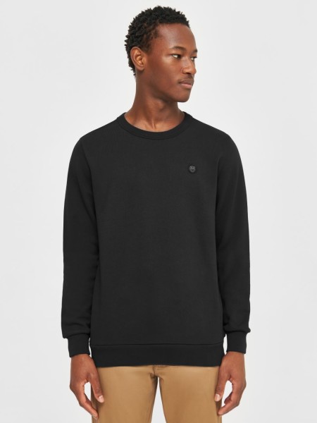 KnowledgeCotton Herren Sweater Erik 30518 Black Jet