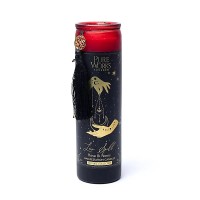 Phoenix Import Manifestationskerze im Glas mit Quaste rot
