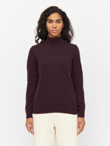 KnowledgeCotton Damen Pullover 800034 LAMBSWOOL ROLL NECK...