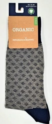 VNS Organic Herren Socken 1176 black-beige