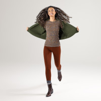 Livingcrafts Damen Leggings Annedore cherry mahagony