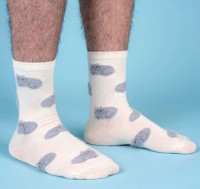 Coucou Suzette Unisex Socken Plüschkatze Perser Grau