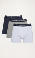 KnowledgeCotton Herren Boxershort 3er Pack 1110073 grey melange 1012
