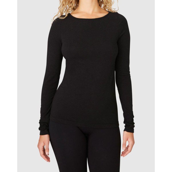 Swedish Stockings Damen Longsleeve Hillevi Cashmere black