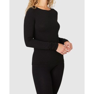 Swedish Stockings Damen Longsleeve Hillevi Cashmere black