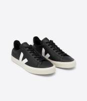 Veja Herren Schuhe CAMPO CHROMEFREE LEATHER BLACK WHITE