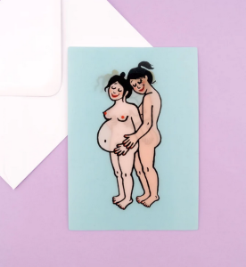 Coucou Suzette Postkarte Pregnancy Moms white