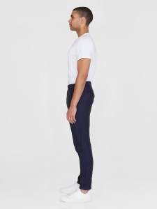 KnowledgeCotton Herren Hose Chuck regular linen 1070060 total eclipse