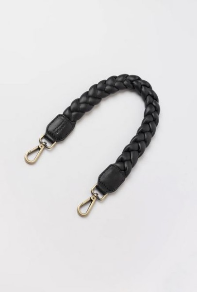 O My Bag Gurtband Braided Shoulder Strap black soft grain