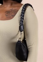 O My Bag Gurtband Braided Shoulder Strap black soft grain