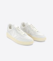 Veja Damen Schuhe V-90 LEATHER GRAVEL WHITE