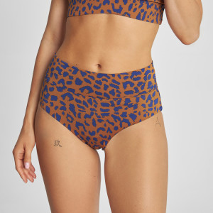 Dedicated Damen Bikini Pant Slite Leopard Light Brown