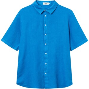 Givn Herren Hemd Kurzarm GB-Dylan Leinen french blue