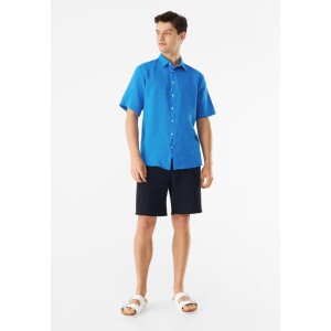 Givn Herren Hemd Kurzarm GB-Dylan Leinen french blue