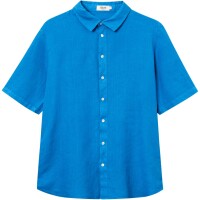 Givn Herren Hemd Kurzarm GB-Dylan Leinen french blue