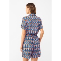 Givn Damen Jumpsuit GB-Cassie blue/orange