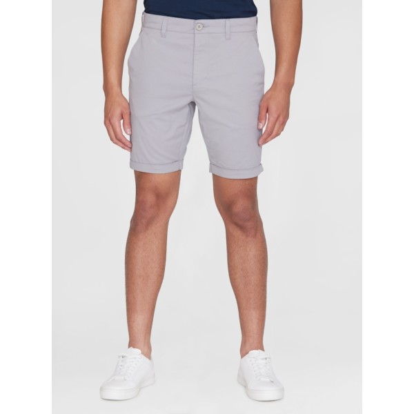 KnowledgeCotton Herren Shorts Chuck regular chino poplin 50207 alloy