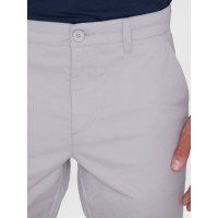 KnowledgeCotton Herren Shorts Chuck regular chino poplin 50207 alloy