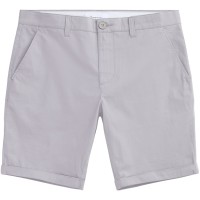 KnowledgeCotton Herren Shorts Chuck regular chino poplin 50207 alloy