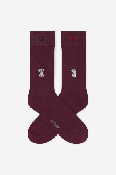 A-dam Unisex Socken Burgundy Percolator