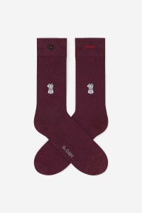 A-dam Unisex Socken Burgundy Percolator