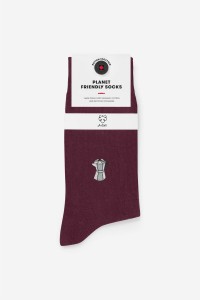 A-dam Unisex Socken Burgundy Percolator