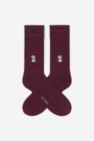 A-dam Unisex Socken Burgundy Percolator