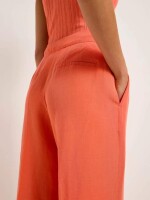 Lanius Damen Hose mit weitem Bein Coral
