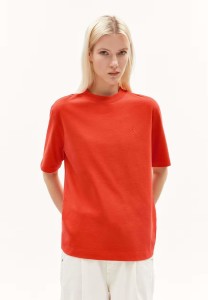 Armedangels Damen T-Shirt Tarjaa poppy red