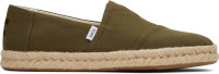 Toms Herren Schuhe olive Alpargata Rope 2.0 Recycled Cotton Slubby Woven
