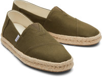 Toms Herren Schuhe olive Alpargata Rope 2.0 Recycled Cotton Slubby Woven