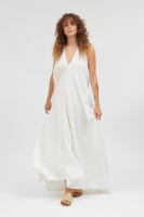 Suite 13 Damen Kleid Multi Long Onesize linen viscose white