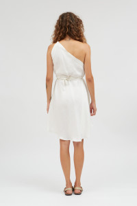 Suite 13 Damen Kleid Multi Short Onesize Linen Viscose White
