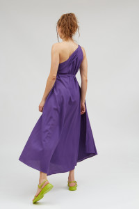 Suite 13 Damen Kleid Multi Long Onesize Cotton Linen violet
