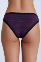 Albero Natur Damen Slip mit Spitze 1111-084 tibetrot/navy geometrisch