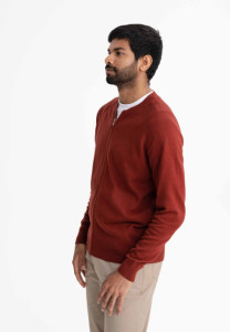 Mela Herren Strickjacke Shamial Zip chai