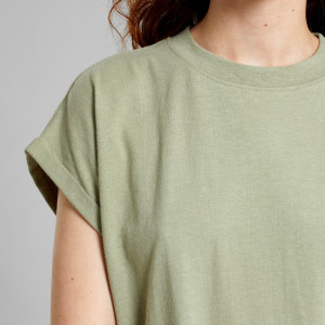 Dedicated Damen T-Shirt Kleid Eksta Hemp Tea Green