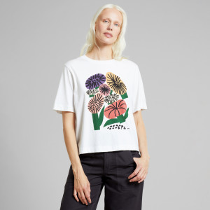 Dedicated x Marcello Velho Damen T-Shirt Vadstena Memphis Flowers white